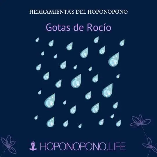 Gotas de rocio en Hoponopono frases y oraciones para practicar Hooponopono